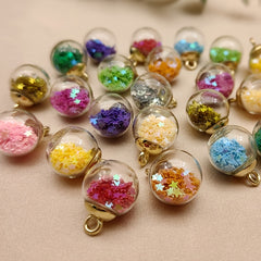 20pcs Glass Ball Artificial Jewelry Mixed Star Sequins 2 1 1 Pendant