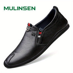Men's PU Leather Loafer Shoes Non-Slip Slip On Driving Shoes