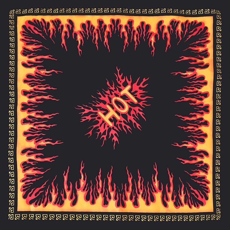 Men's Flame Cotton Printed Square Scarf Bandana