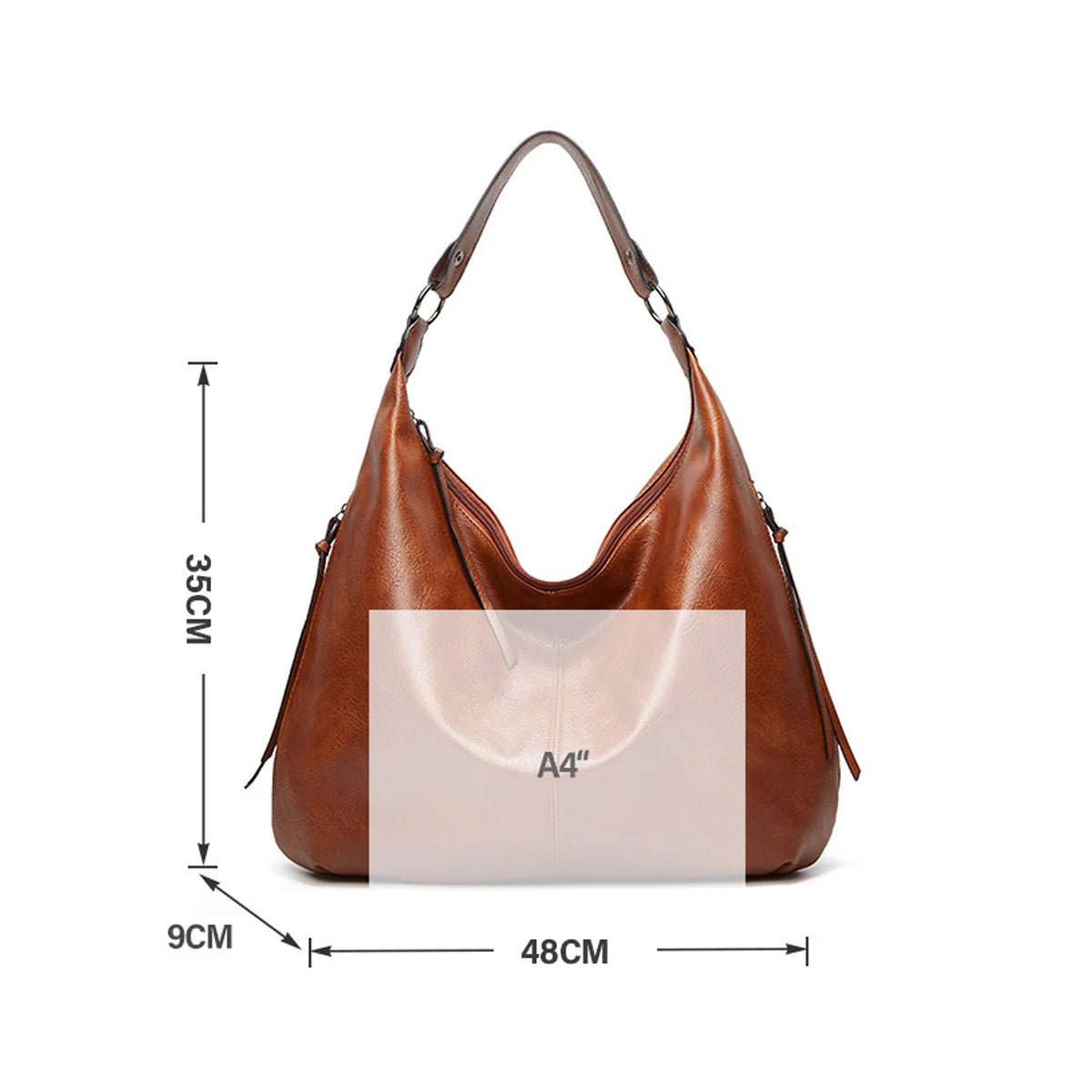 Casual Women's Leather Shoulder Bags Large Capacity Tote