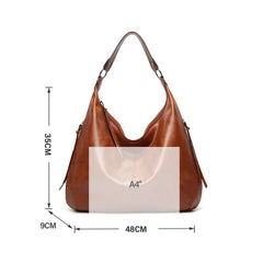 Casual Women's Leather Shoulder Bags Large Capacity Tote