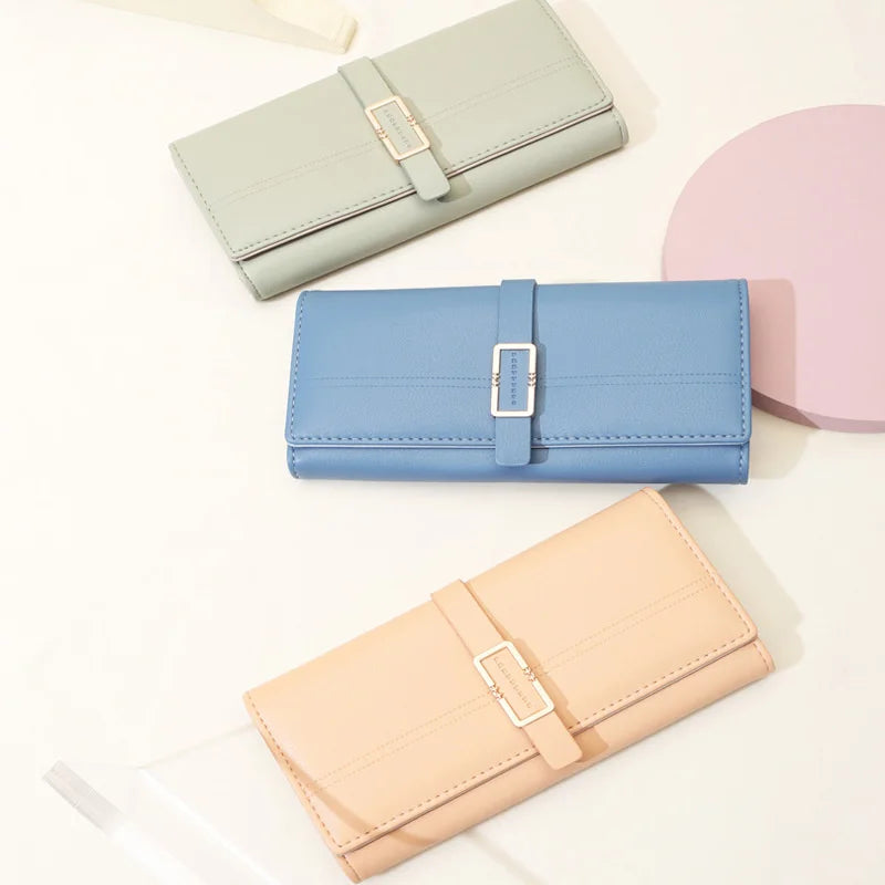 Fashionable Small Fresh Women's Wallet, Large Capacity Handbag PU Wallet