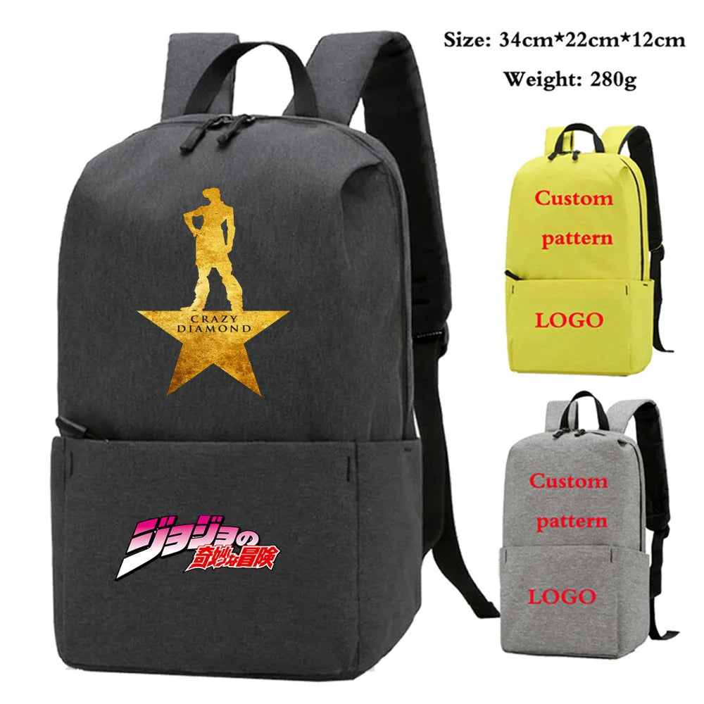 JoJo's Bizarre Adventure Backpack Teenagers School Bag Laptop Bag