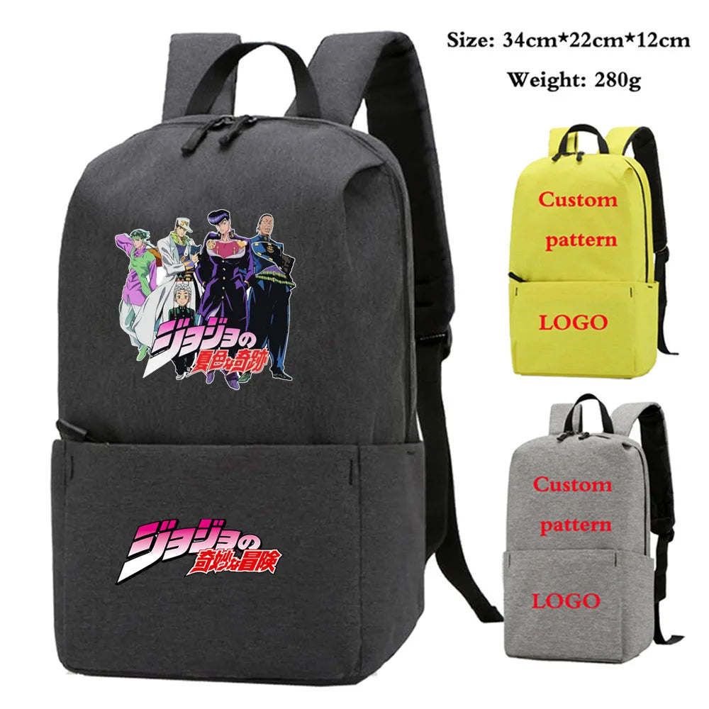 JoJo's Bizarre Adventure Backpack Teenagers School Bag Laptop Bag
