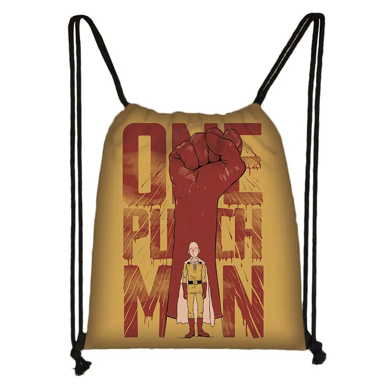 One Punch Man Drawstring Bag Saitama Genos Backpack