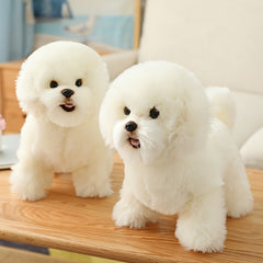 Bichon Dog Plush Toy Soft Fluffy Brown Stuffed Animal