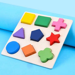Montessori Educational Puzzle Toys Clock Beading 3D Geometric Boards
