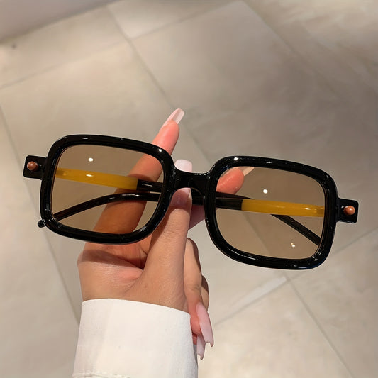 Y2K Rectangle Sunglasses Jelly UV400 Sun Shades For Travel Beach Party