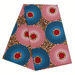 6 Yards African Geometric Pattern Double Sided Printed Fabric