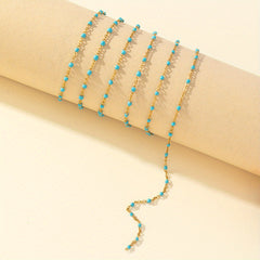 1pc 1M Colorful Drip Oil Chain Necklace Bracelet Waist Chain Red Stainless Steel