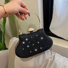 Rhinestone Evening Clutch Bag Formal Banquet Handbag Glitter