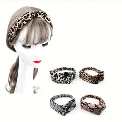 Animal Print Elastic Headband Leopard Snake Hair Band