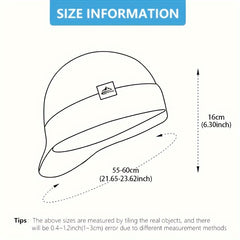 Winter Knitted Hat Unisex Windproof Ear Protection Large Head Circumference