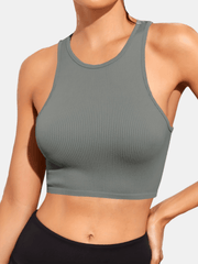 3 Pcs Sleeveless Ribbed Tank Top for Women's Activewear
