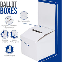 10pcs Ballot Box Raffle Ticket Donation Boxes with Removable Header