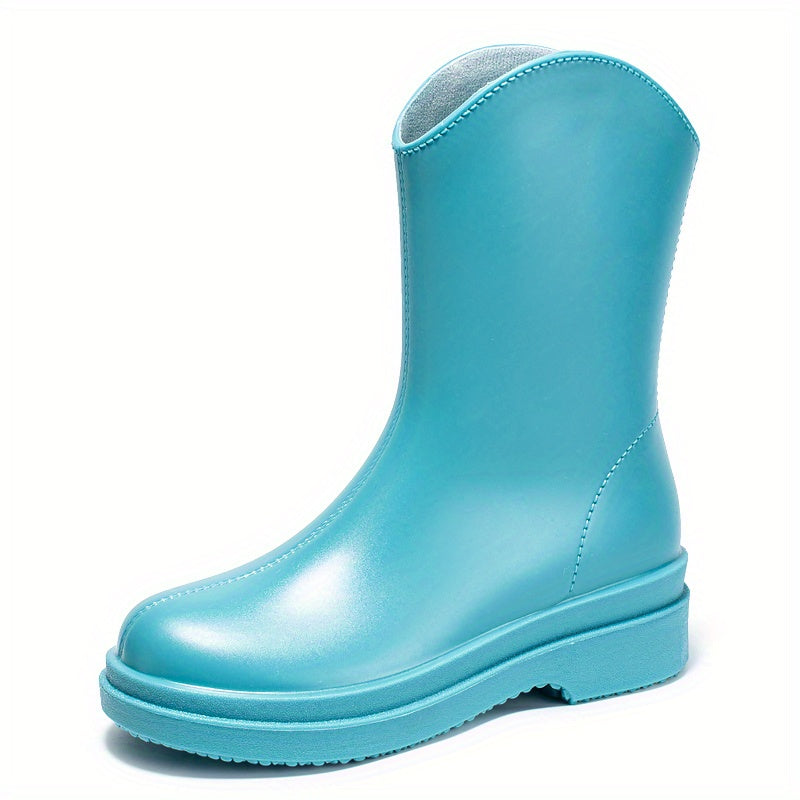 Women's Anti skid Rain Boots Slip On Waterproof Shoes