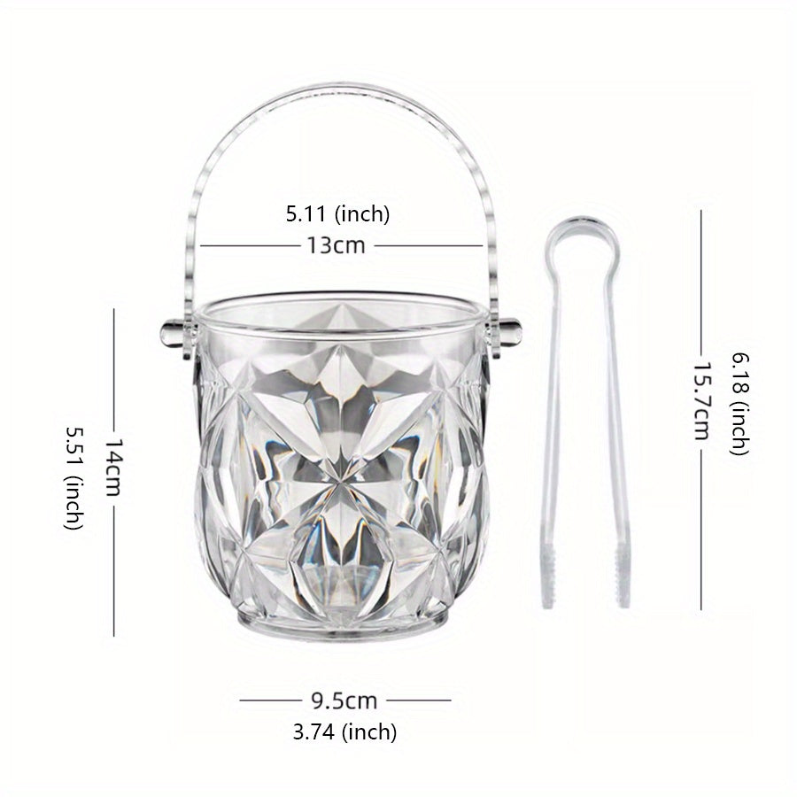 1pc Stainless Steel Ice Bucket Snack Bucket Fried Chicken Bucket