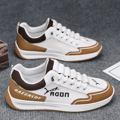 Men's Lace-Up Sneakers Letter & Graphic Pattern Skate Shoes