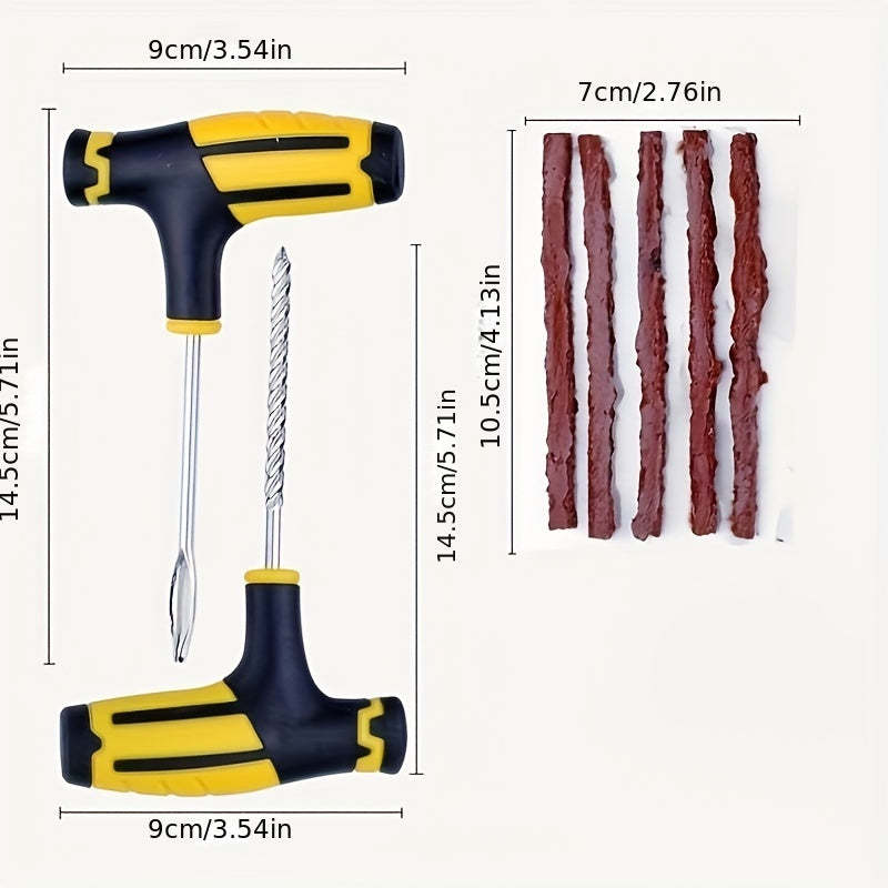 Car Tire Repair Tool Kit Set Auto Bike Tubeless Tyre Puncture Plug