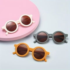 Girls UV Protection Round Frame Sunglasses for Parties and Festivals
