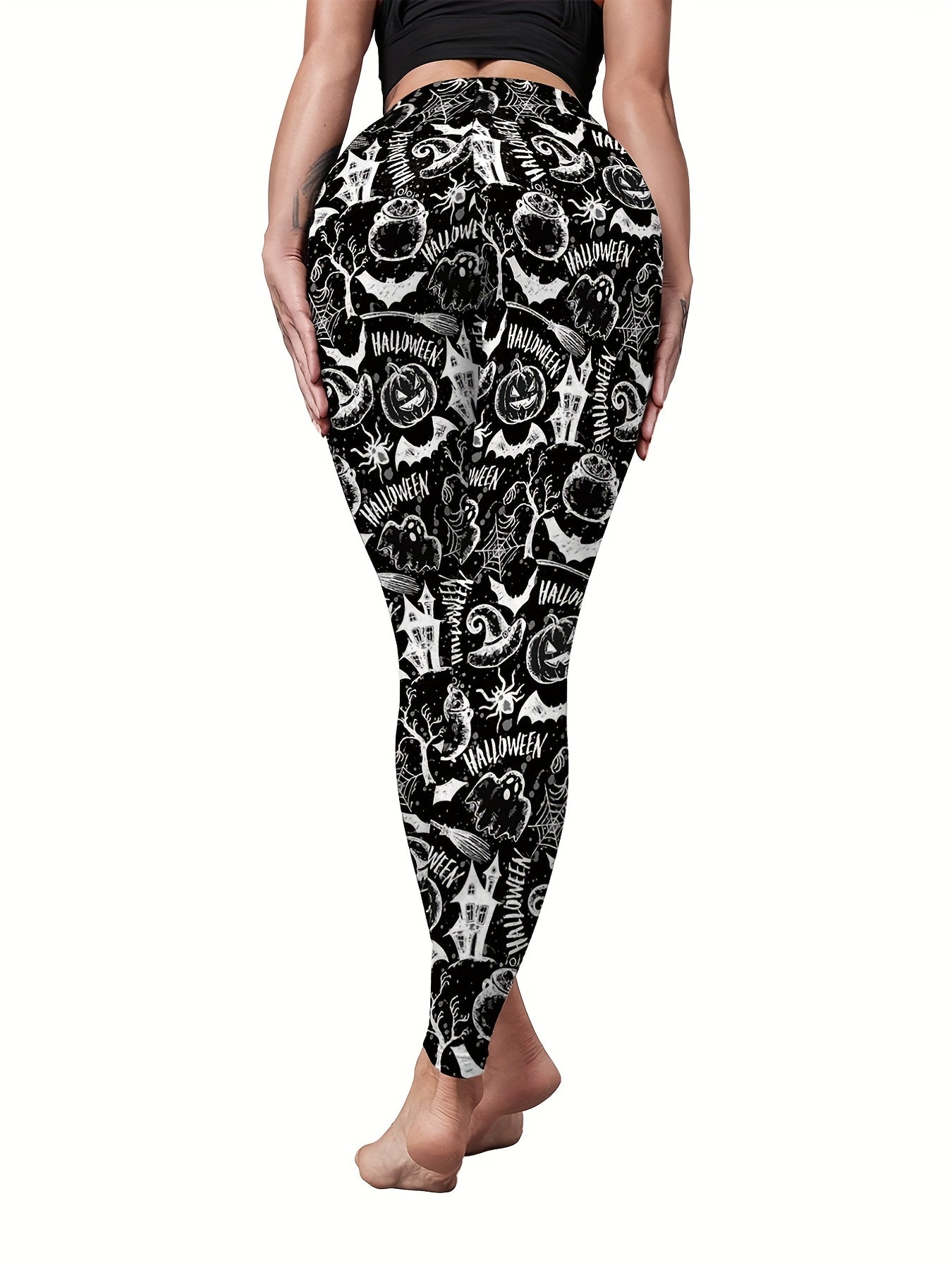 Halloween Print Leggings Women's Clothing