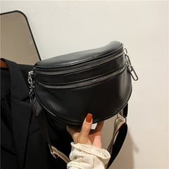 Double Zipper Fanny Pack Women's Crossbody Bag