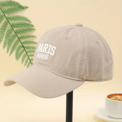 Paris Embroidery Baseball Cap Solid Casual Golf Sports Hat Unisex Dad Hats