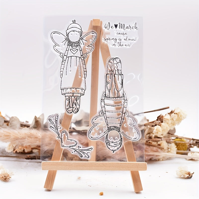 1pc Butterfly Transparent Stamp for DIY Card Decoration