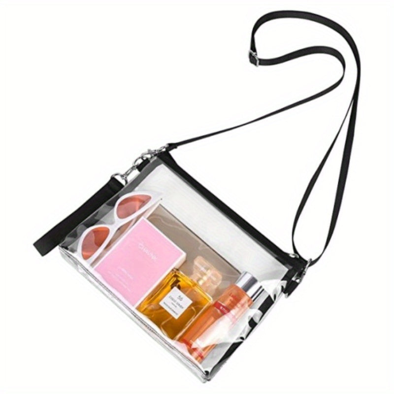 Transparent Travel Handbag Zipper Crossbody Bag All Match