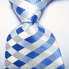 Plaid Tie Men's 8 99 CmNecktie Set Jacquard Woven Tie Necktie