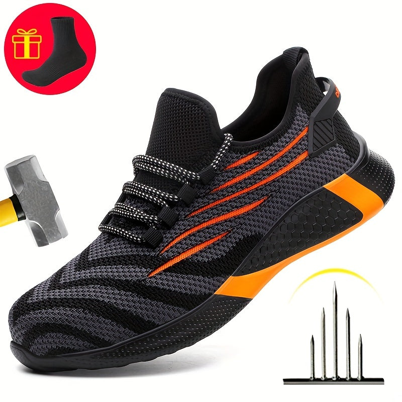 Unisex Steel Toe Work Safety Shoes Non Slip Breathable Sneakers