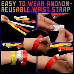 300pcs Holographic Party Wristbands - Waterproof Paper Bracelets