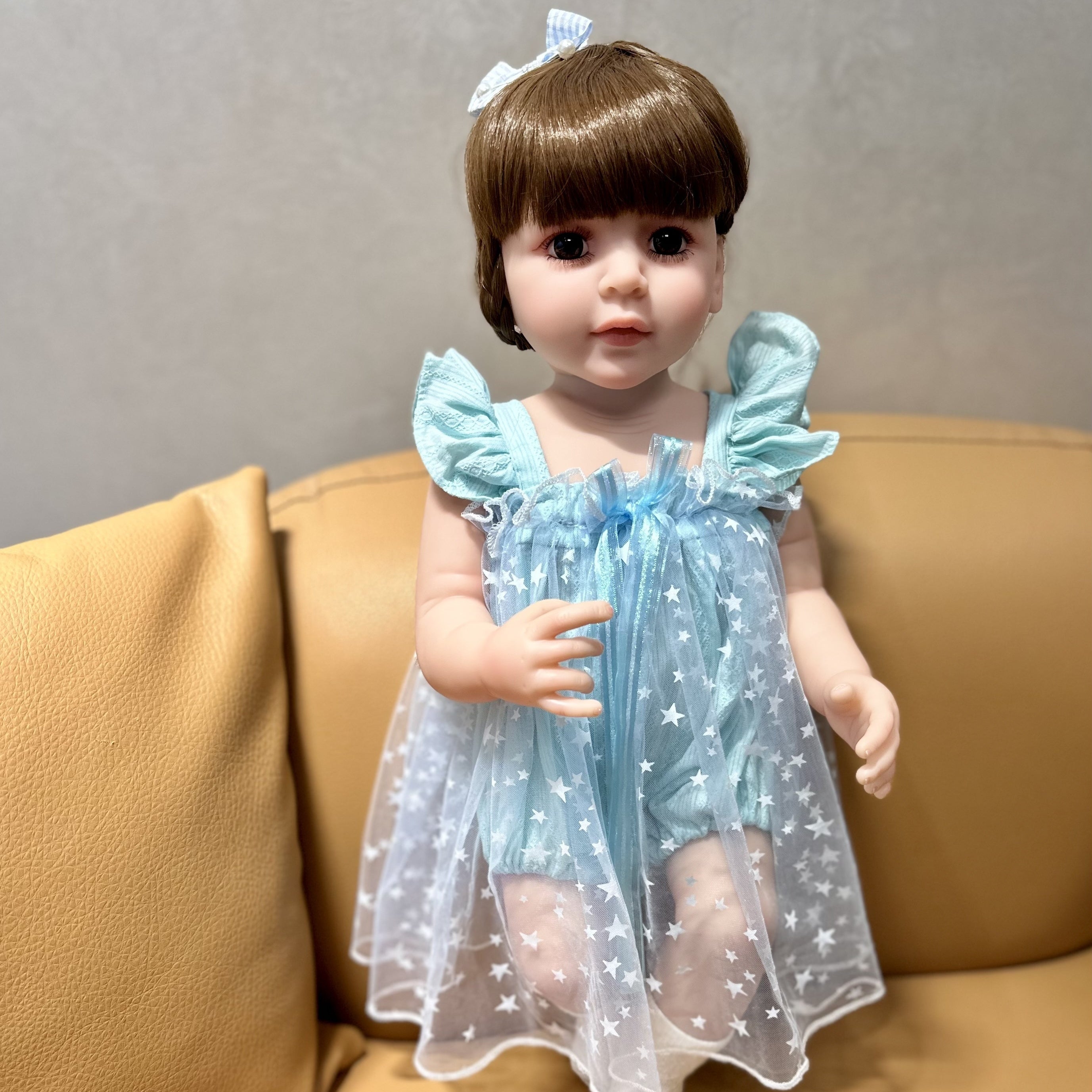 Silicone Realistic Baby Doll Girl Toy DIY Dressing Hair Styling