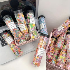 20pcs Cartoon Fruits Hair Tie for Girls Women