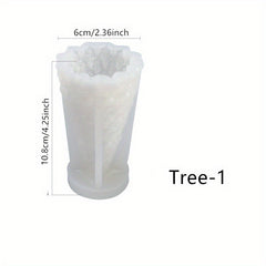 3D Christmas Tree Candle Mold Silicone Resin Xmas Candle Mold
