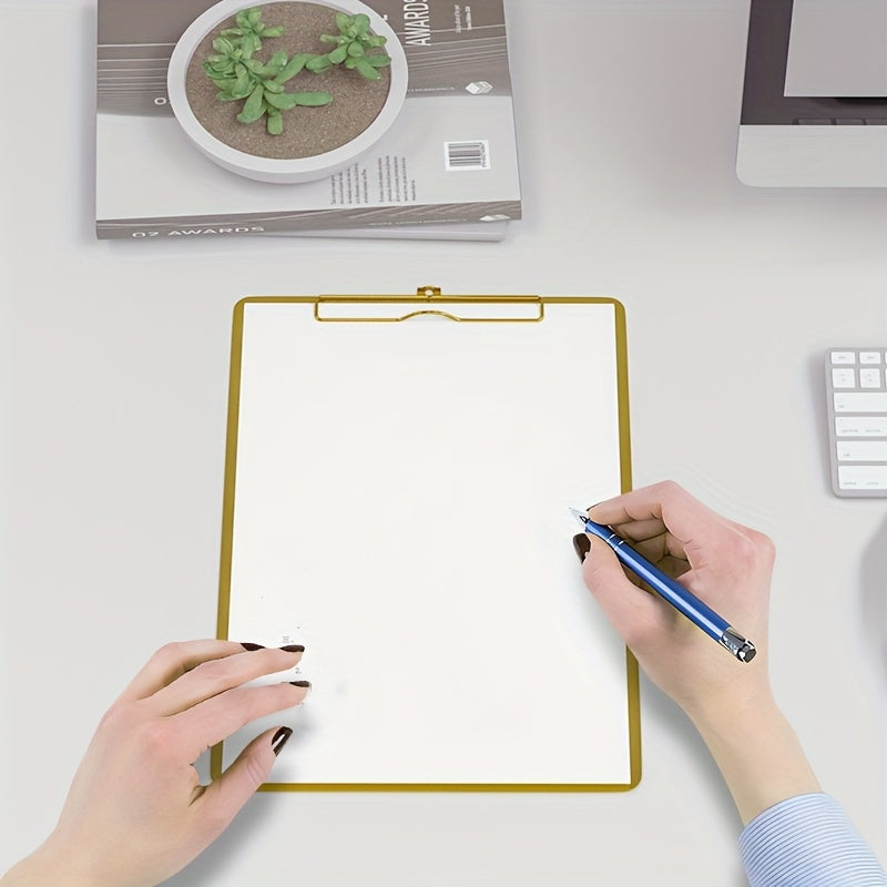 Stainless Steel Clip Writing Board A4 Size 8.8 x 12.2 Metal Mate
