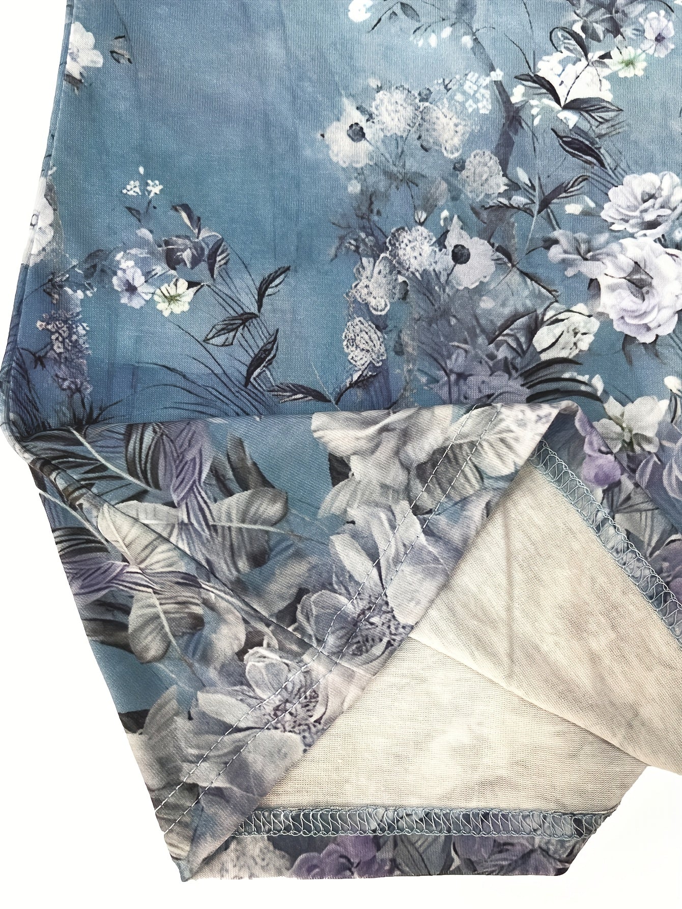  Floral Print Bell Sleeve Button Up Cardigan