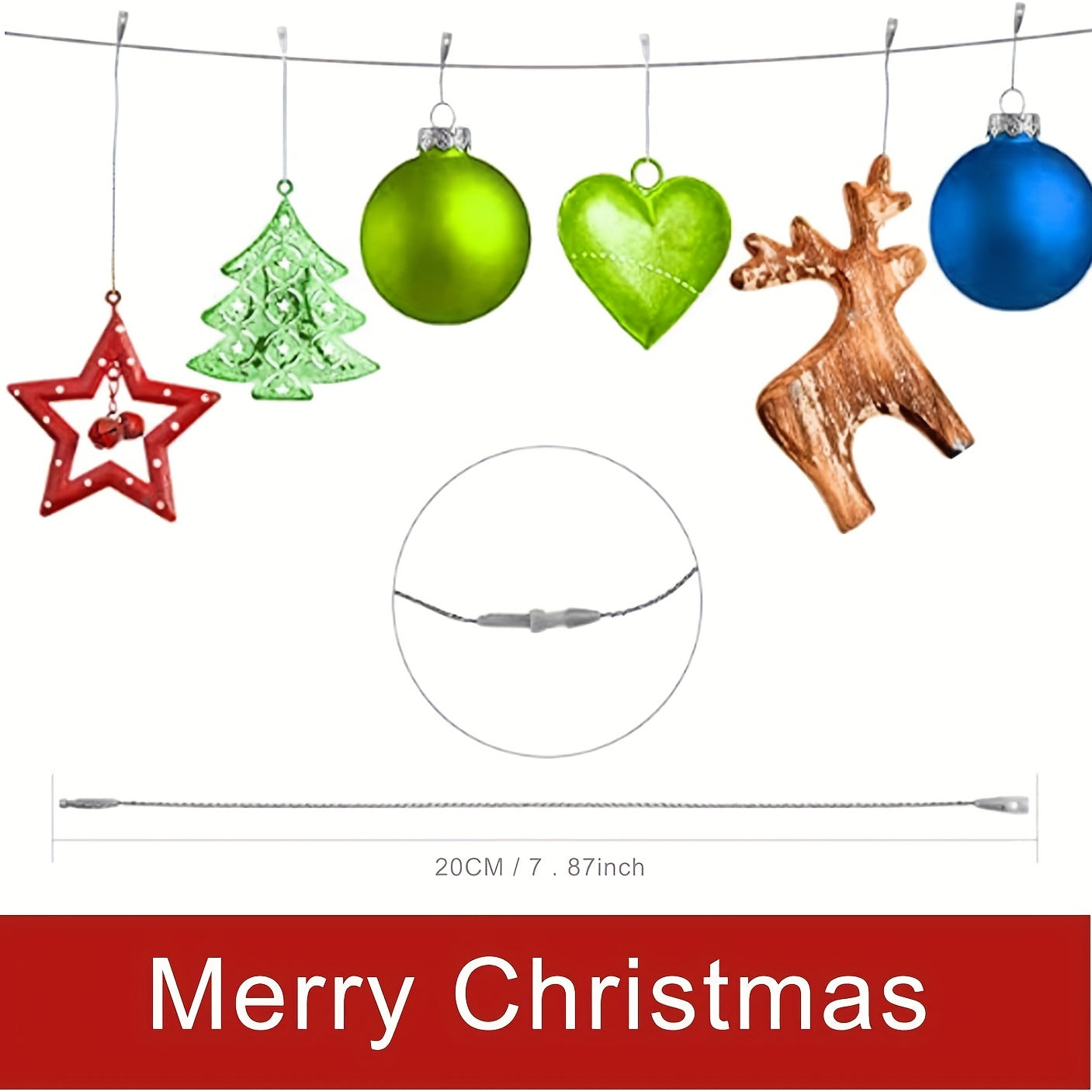 1000pcs Silver Christmas Rope Decoration With Snap Fastener Pre Cut Polyester