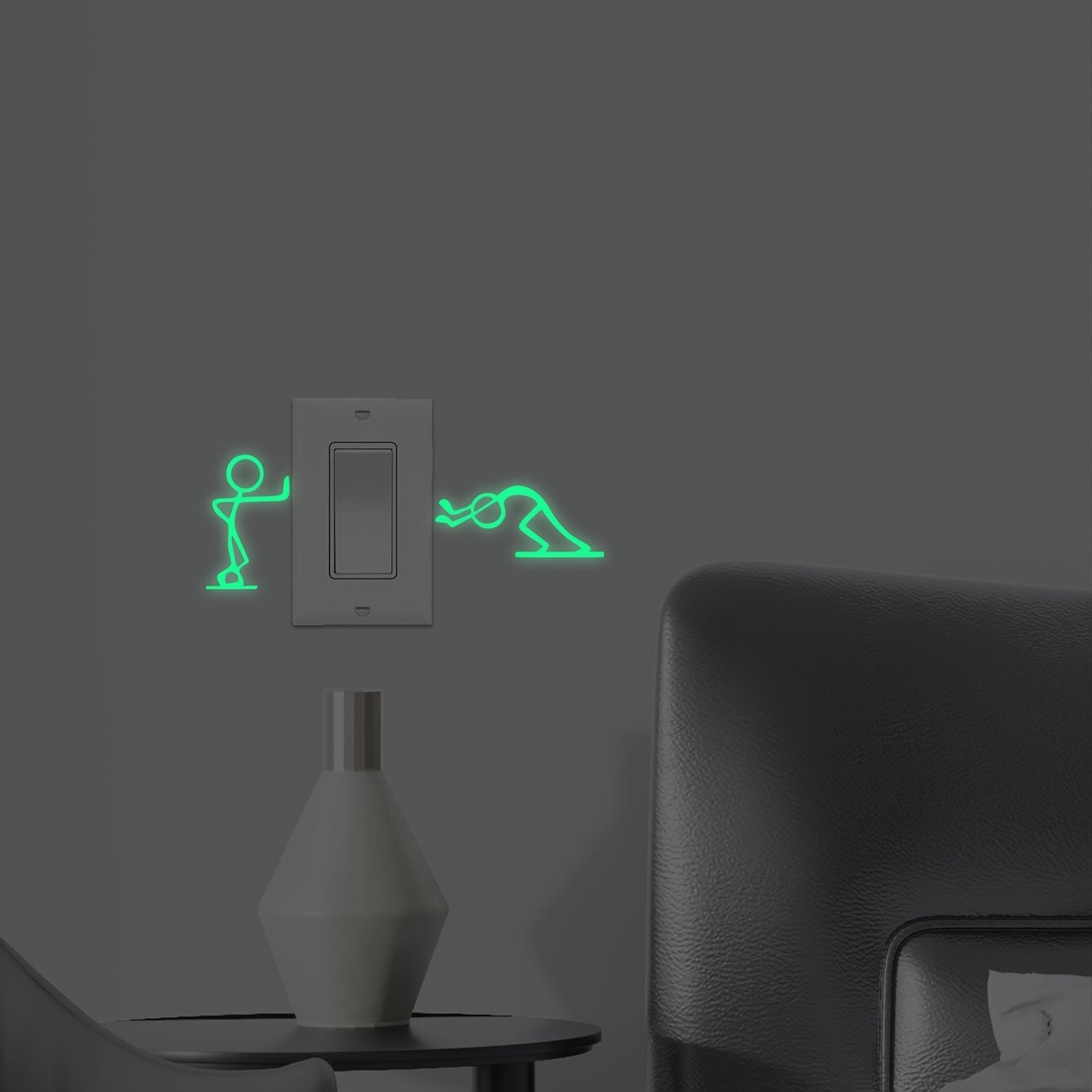 Luminous Cartoon Switch Sticker Glow In The Dark Kid Sticker