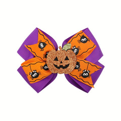 Pumpkin Hair Clip Bow Hairpin Halloween Party Hair Accessories