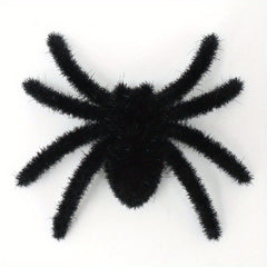 2pcs Small Plush Spiders Halloween Realistic Hairy Spider Mini Spider
