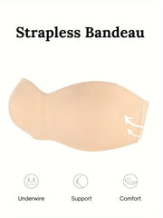 Strapless Bandeau Bra Soft Push-Up Everyday Lingerie