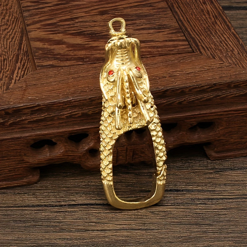 Chinese Dragon Head Keychain Retro Eagle Waist Hanging Buckle