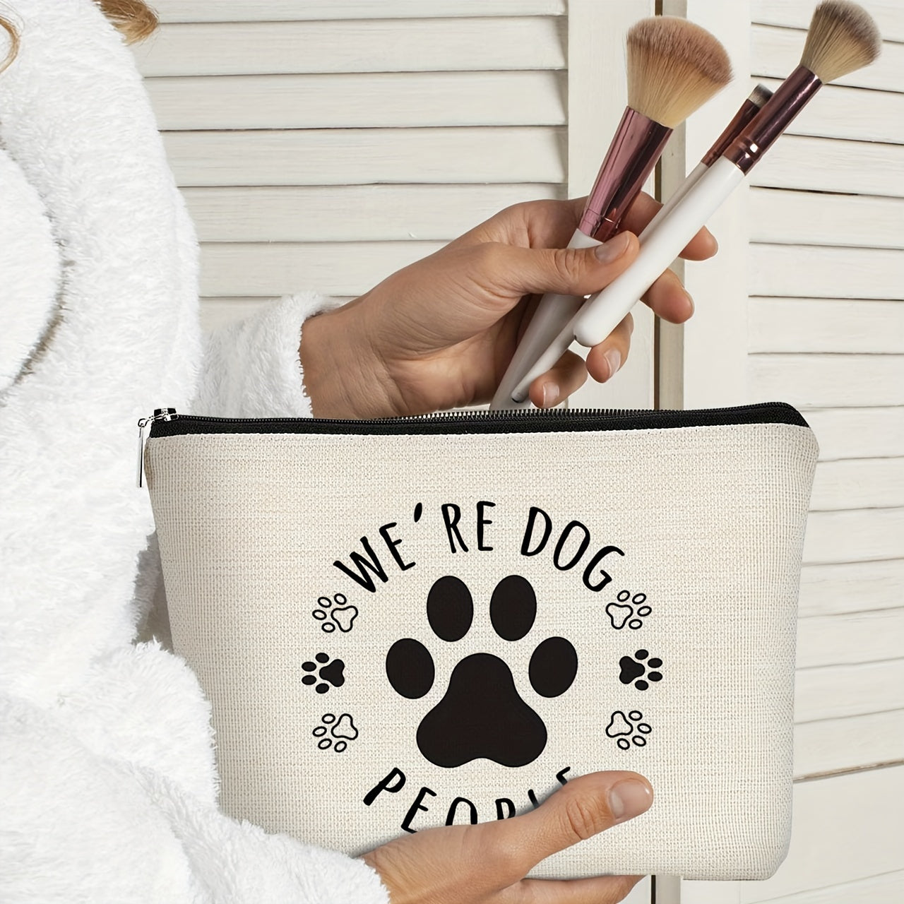 Cat Print Zipper Cosmetic Bag, Secret Birthday Gift