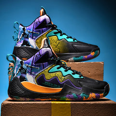 Men's Y2K Cushioned Basketball Shoes Breathable Non Slip Sneakers