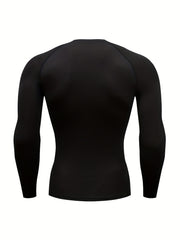 Men's Solid Quick Drying Long Sleeve Compression T-Shirt