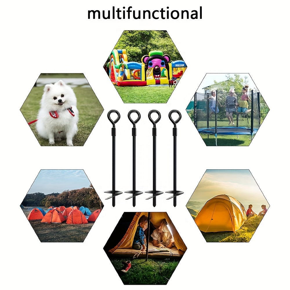 4pcs Tent Ground Anchors Heavy Duty Ground Anchors For Swings Outdoor Camping