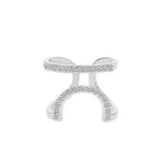 Alloy Geometric Nail Caps Set Of 4 Rings Hand Decoration Rhinestones