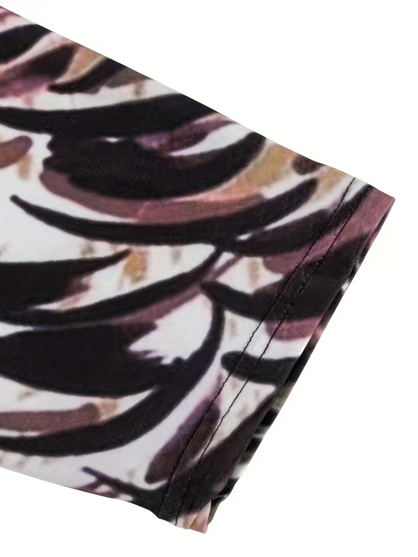  Casual Maxi Dress Allover Print Surplice Neck High Stretch