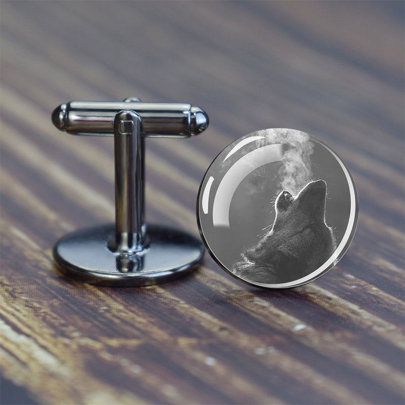 Men's Convex Glass Cufflinks